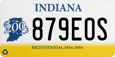 IN license plate 879EOS
