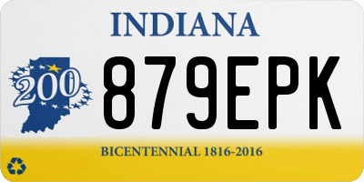 IN license plate 879EPK