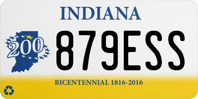 IN license plate 879ESS