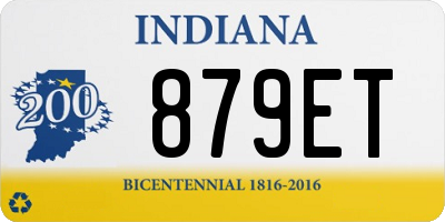 IN license plate 879ET