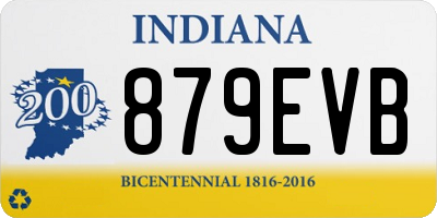 IN license plate 879EVB