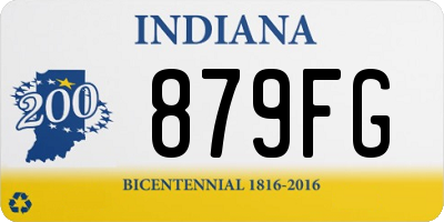 IN license plate 879FG