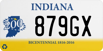 IN license plate 879GX