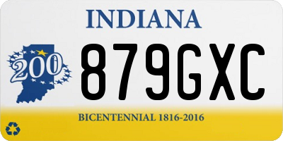 IN license plate 879GXC