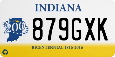 IN license plate 879GXK