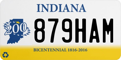 IN license plate 879HAM