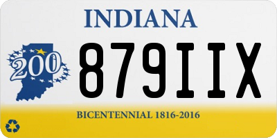 IN license plate 879IIX