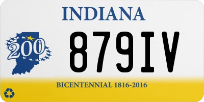 IN license plate 879IV