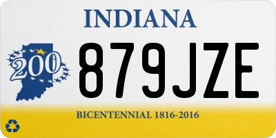 IN license plate 879JZE