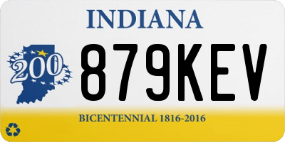 IN license plate 879KEV