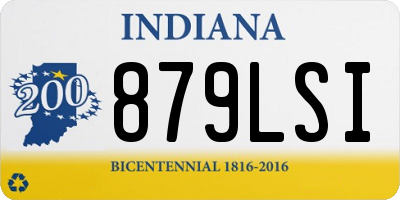 IN license plate 879LSI
