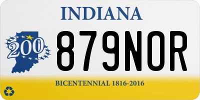 IN license plate 879NOR