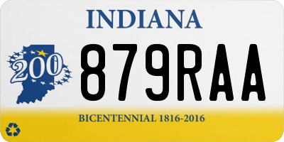 IN license plate 879RAA