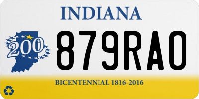 IN license plate 879RAO