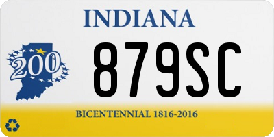 IN license plate 879SC