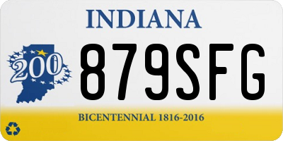 IN license plate 879SFG