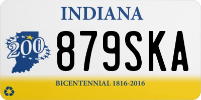 IN license plate 879SKA