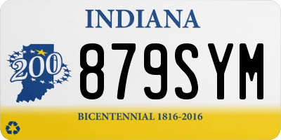 IN license plate 879SYM