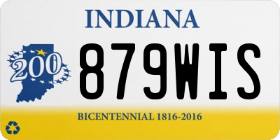 IN license plate 879WIS