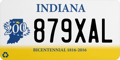 IN license plate 879XAL