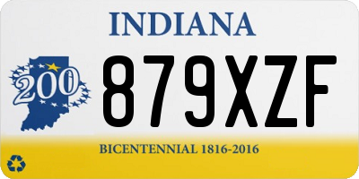 IN license plate 879XZF