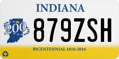 IN license plate 879ZSH