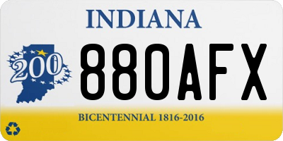 IN license plate 880AFX