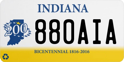 IN license plate 880AIA