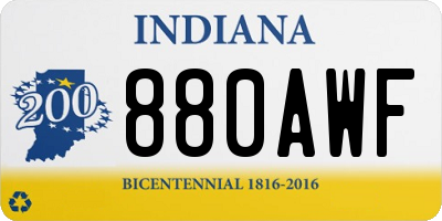 IN license plate 880AWF