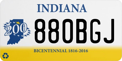 IN license plate 880BGJ