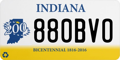 IN license plate 880BVO