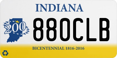 IN license plate 880CLB