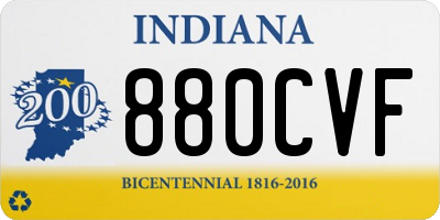 IN license plate 880CVF