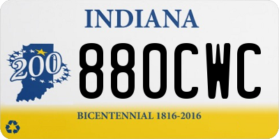 IN license plate 880CWC