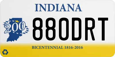 IN license plate 880DRT