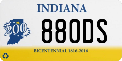 IN license plate 880DS