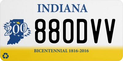 IN license plate 880DVV