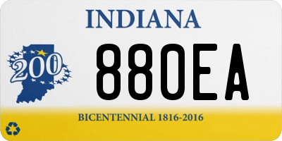 IN license plate 880EA