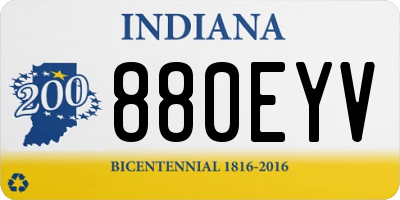 IN license plate 880EYV