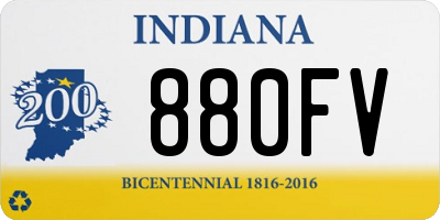 IN license plate 880FV