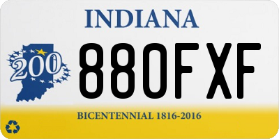 IN license plate 880FXF