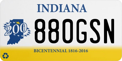 IN license plate 880GSN