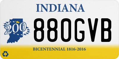 IN license plate 880GVB