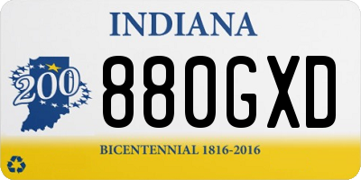 IN license plate 880GXD