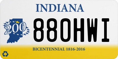 IN license plate 880HWI
