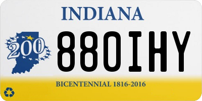 IN license plate 880IHY