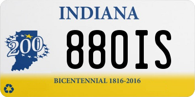 IN license plate 880IS