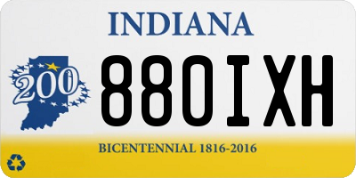 IN license plate 880IXH