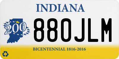 IN license plate 880JLM