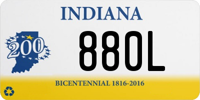 IN license plate 880L